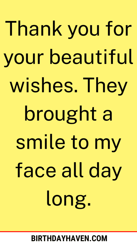 how to say thank you for birthday wishes