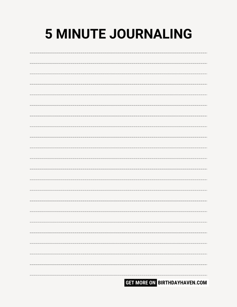 5 MINUTE JOURNALING