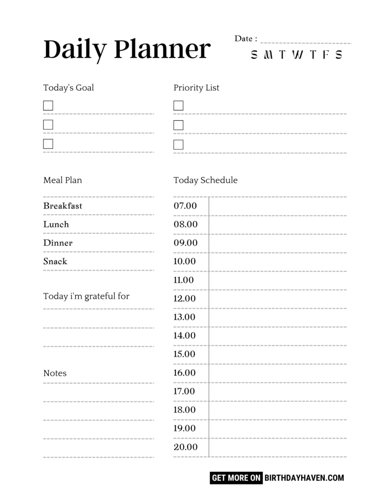 DAILY PLANNER
