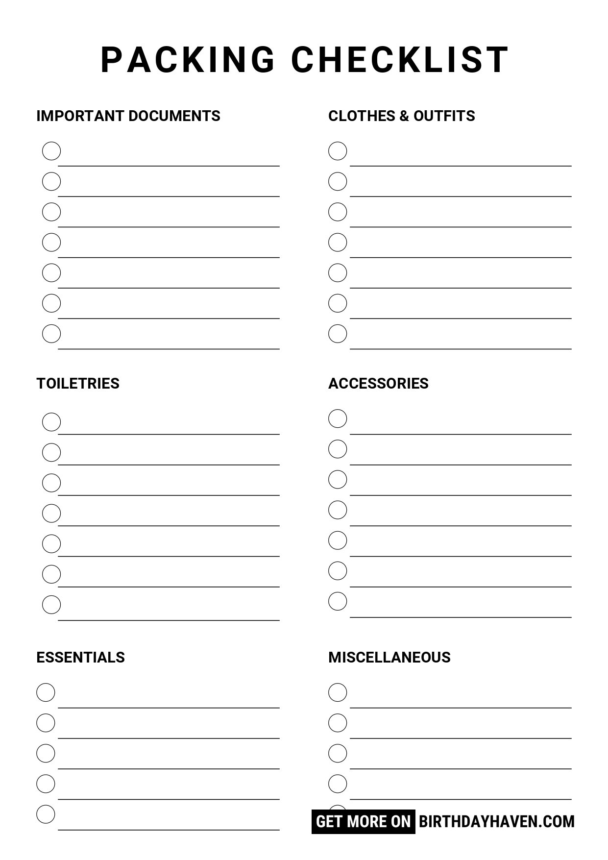 Creating Packing List Creative Packing List Ideas That Save Time and Reduce Stress ...