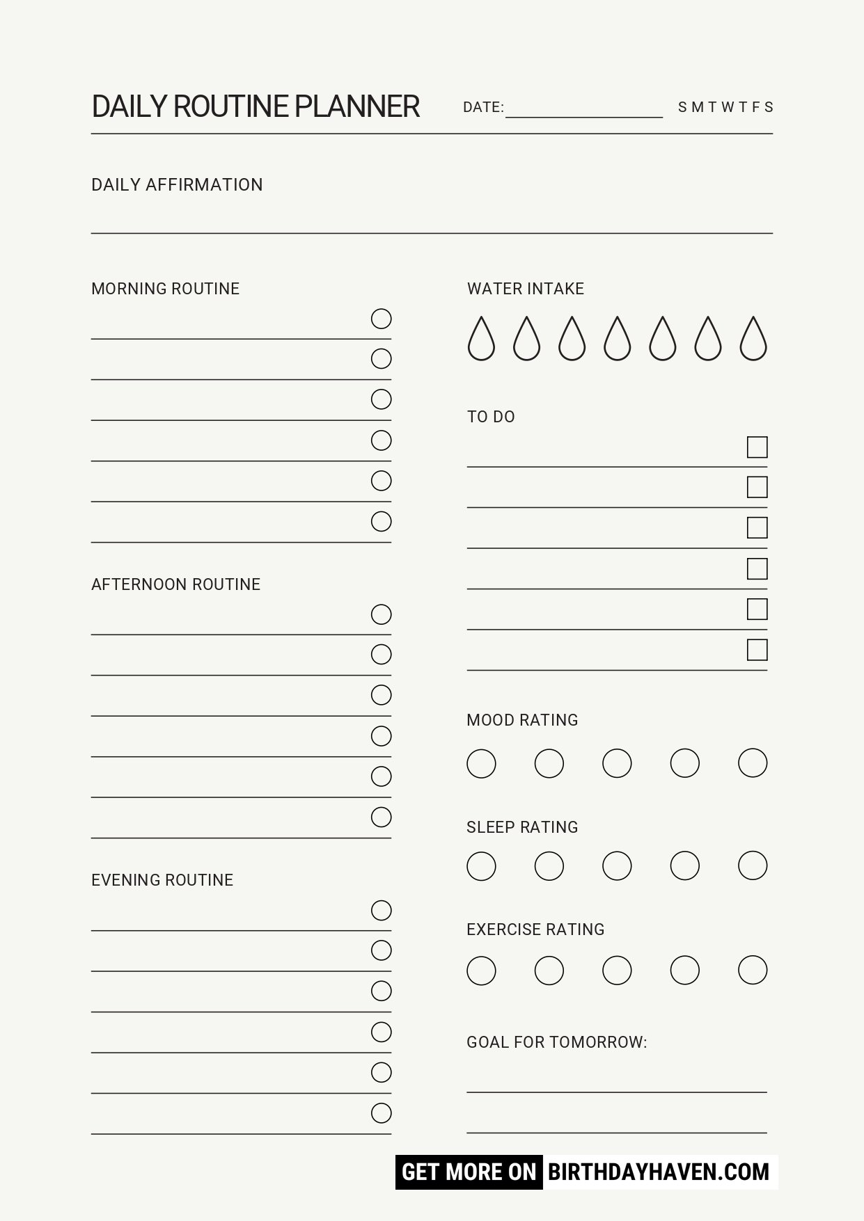 Printable Routine Planners to Organize Your Day and Boost Productivity ...