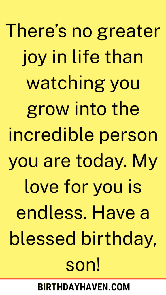 birthday wishes for son from mom