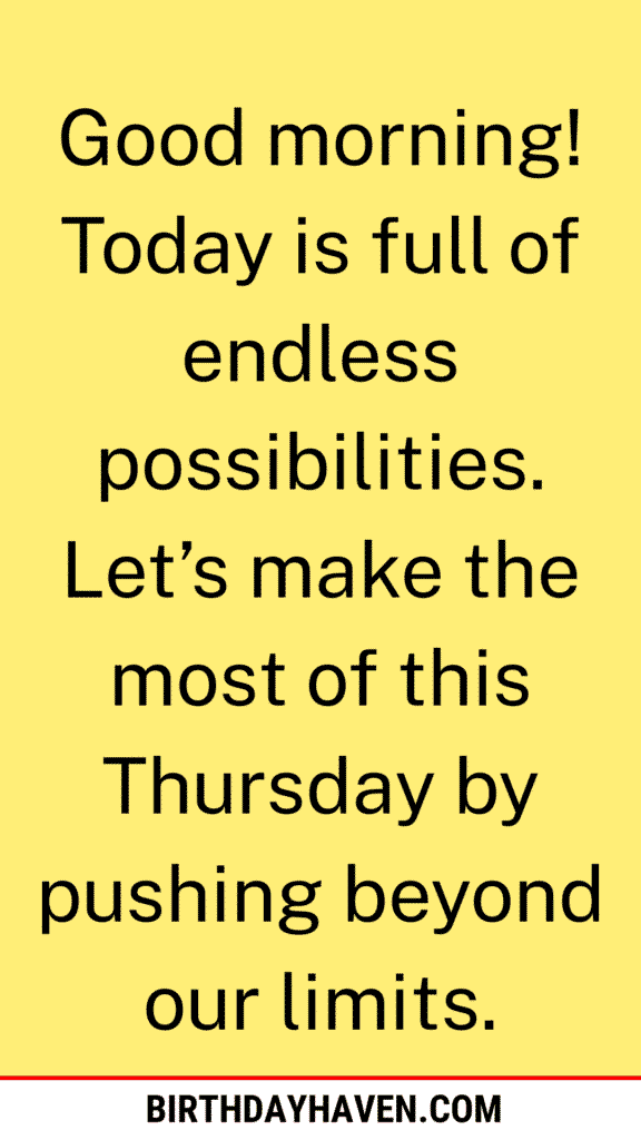 positive good morning thursday