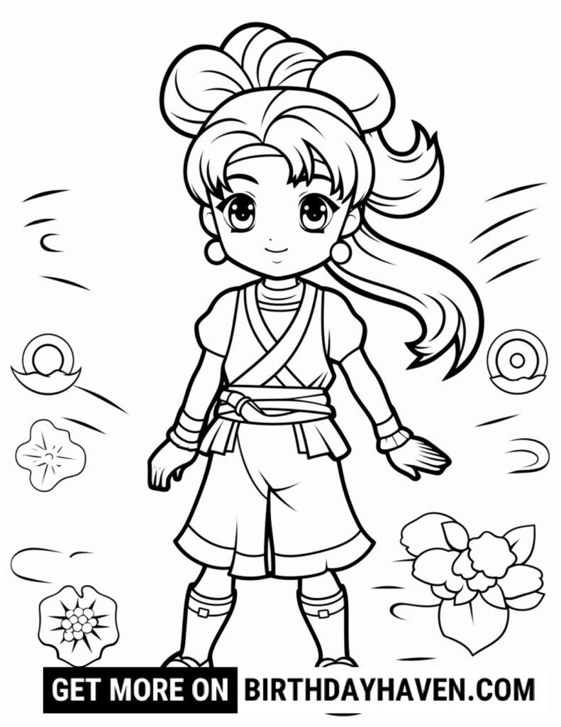 Anime coloring pages 10