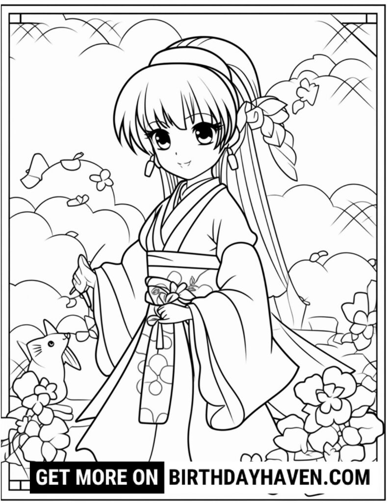 Anime coloring pages 13