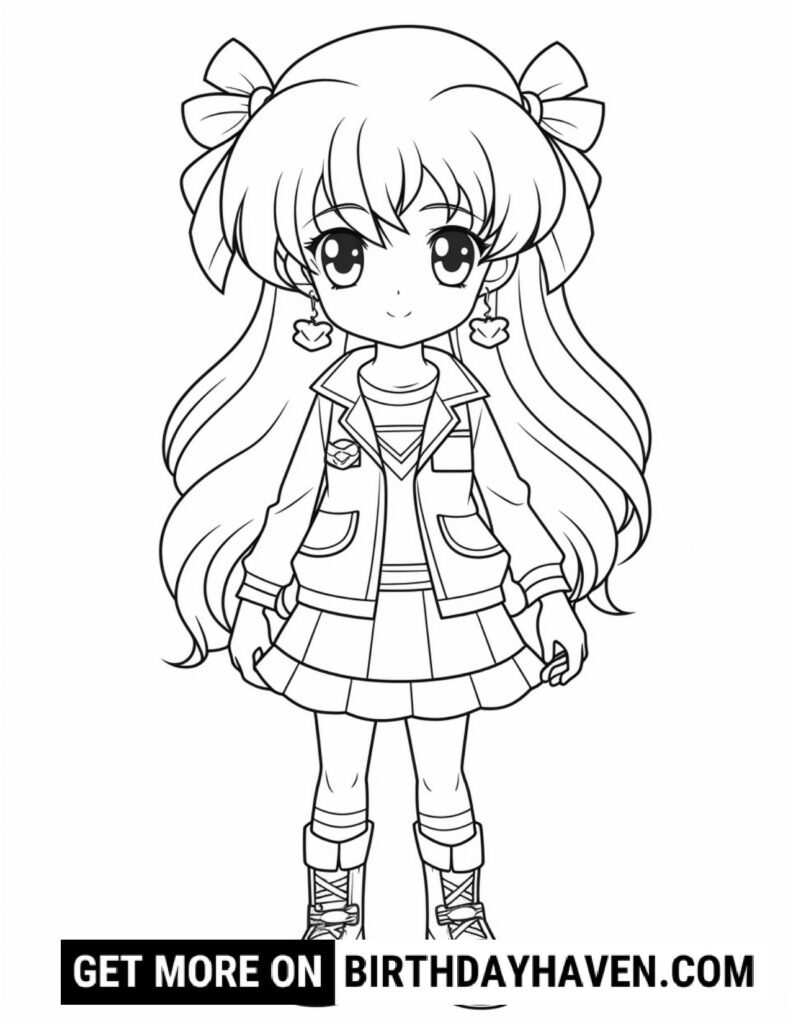 Anime coloring pages 14