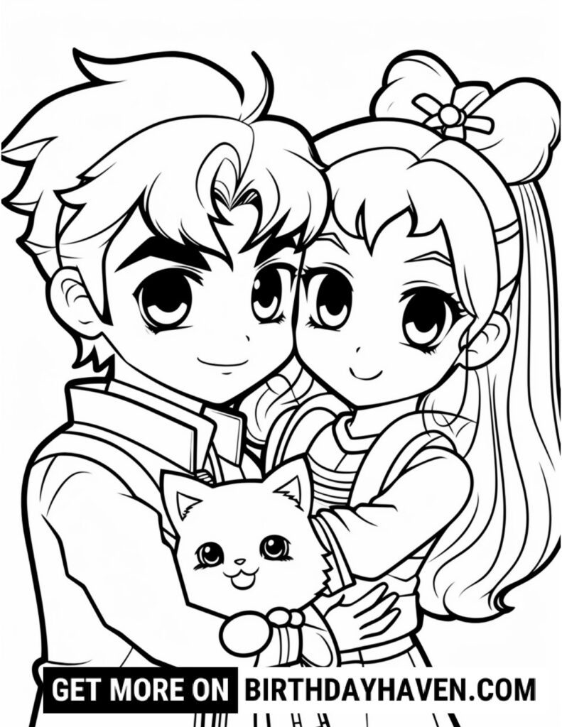 Anime coloring pages 2