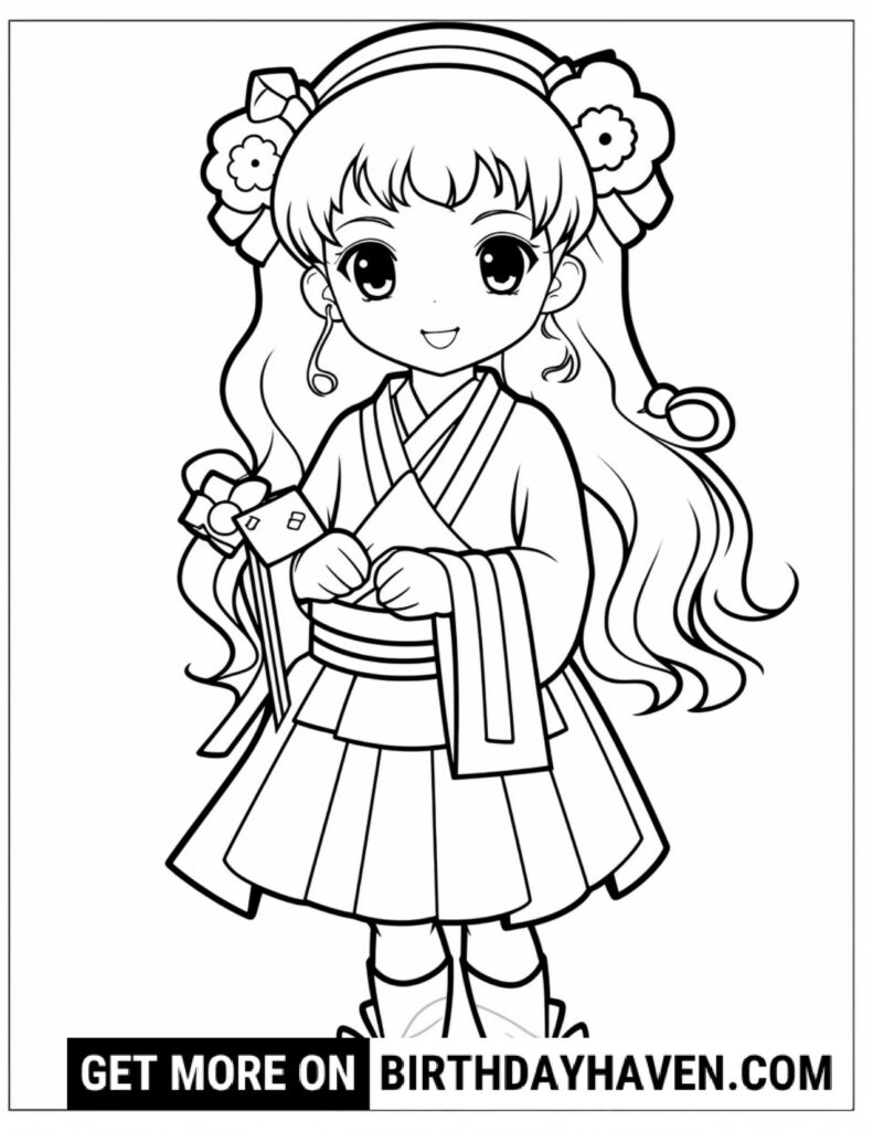 Anime coloring pages 20