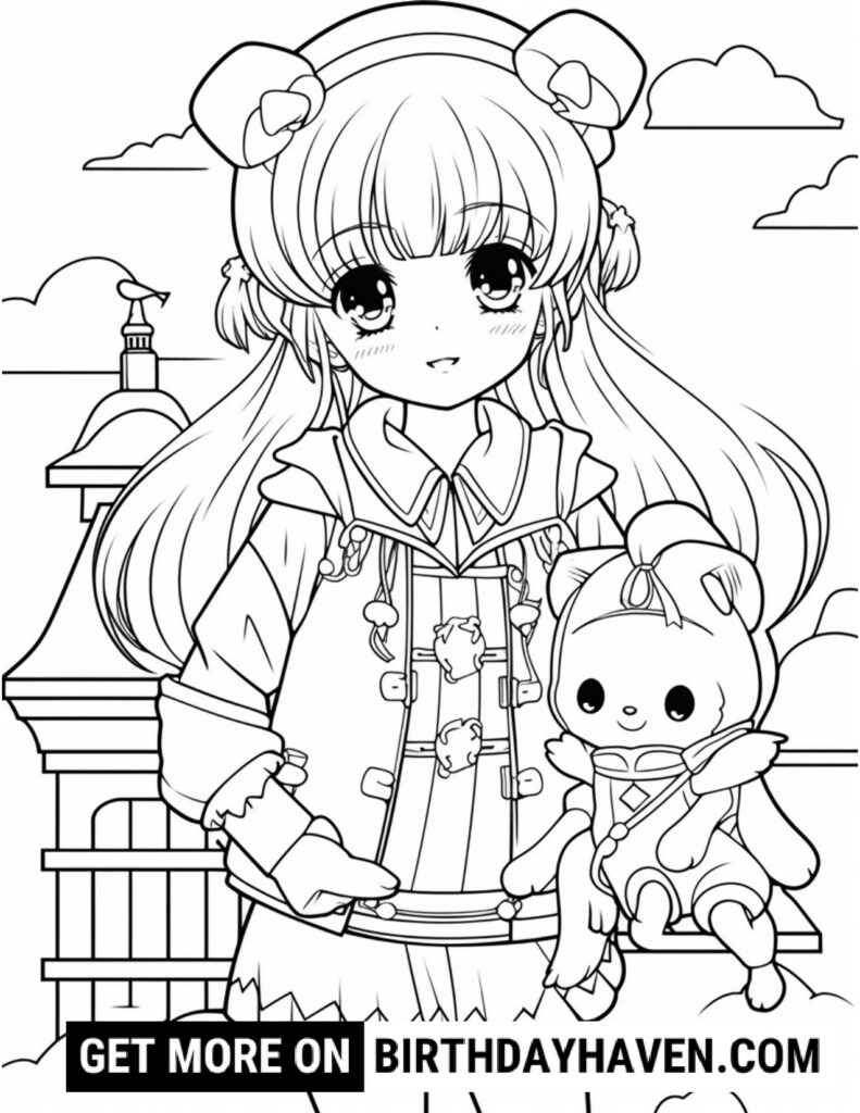 Anime coloring pages 3