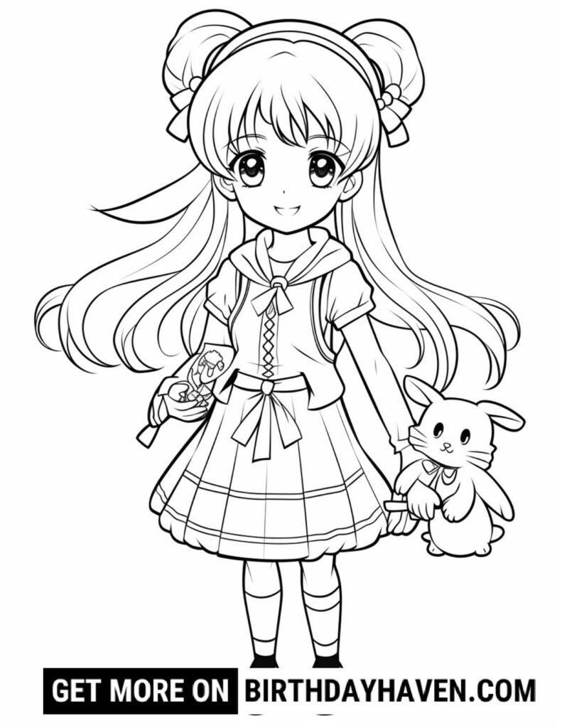 Anime coloring pages 4