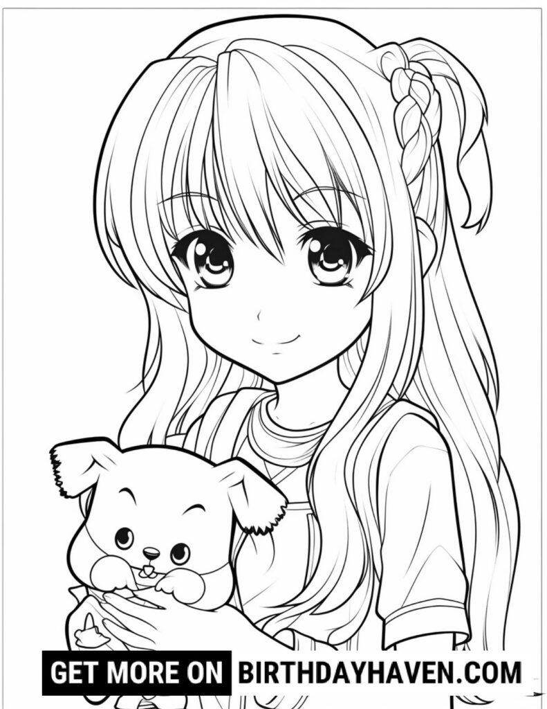 Anime coloring pages 8