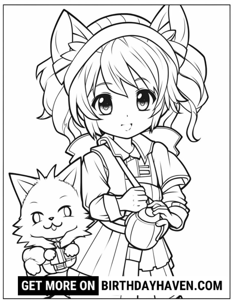 Anime coloring pages 9