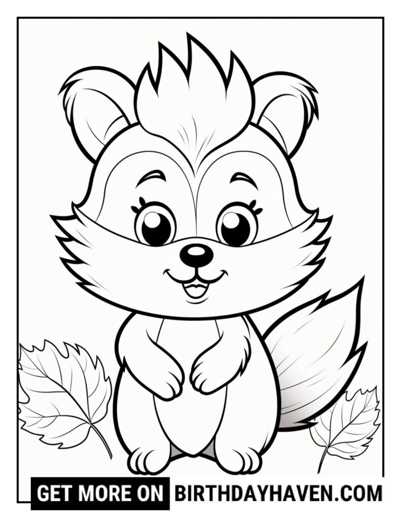 cute autumn coloring pages