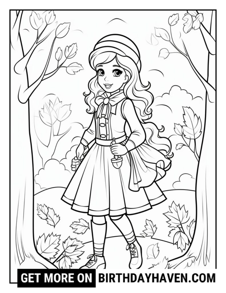 free printable autumn coloring pages