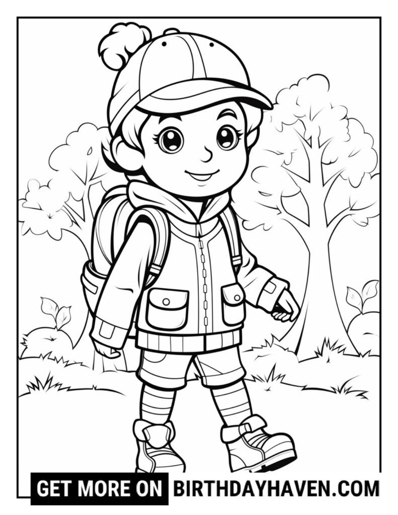 autumn coloring pages free