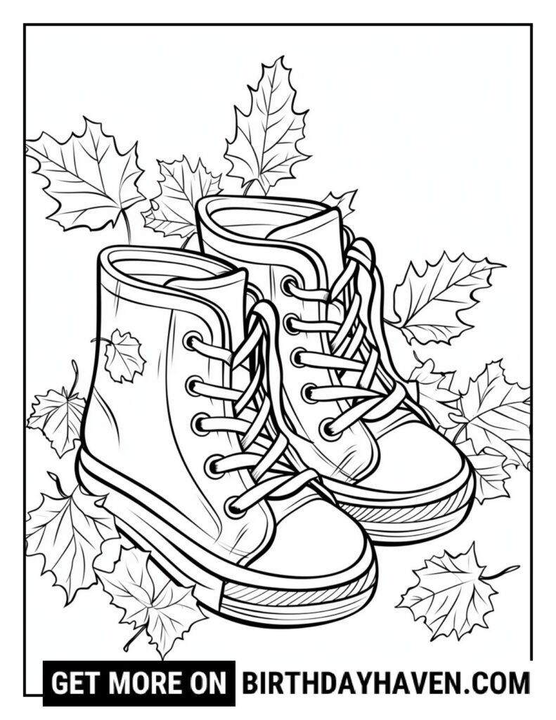 fall autumn coloring pages