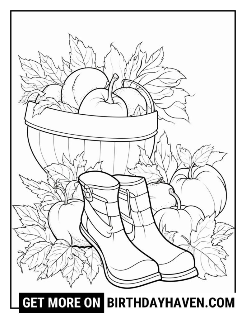 printable autumn coloring pages