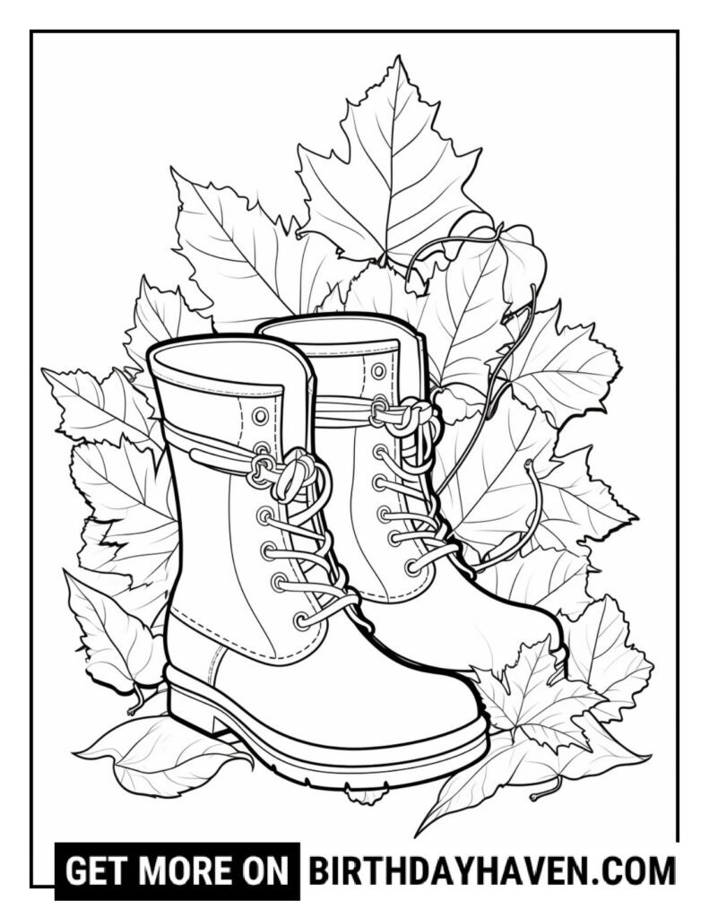 autumn coloring pages for kids