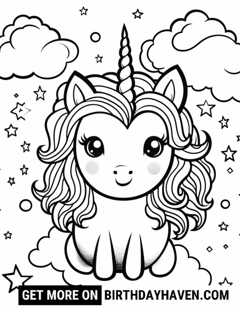kawaii coloring pages girl