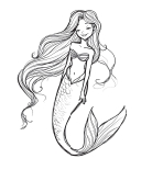 Mermaid Coloring Pages 1