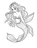 Mermaid Coloring Pages 10