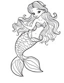 Mermaid Coloring Pages 11