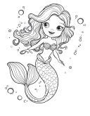 Mermaid Coloring Pages 12