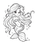 Mermaid Coloring Pages 13