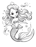 Mermaid Coloring Pages 2