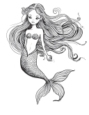 Mermaid Coloring Pages 7