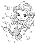 Mermaid Coloring Pages 9