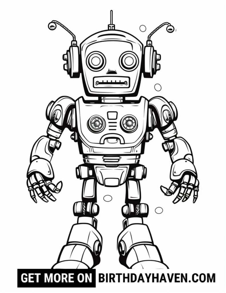 robot coloring pages printable