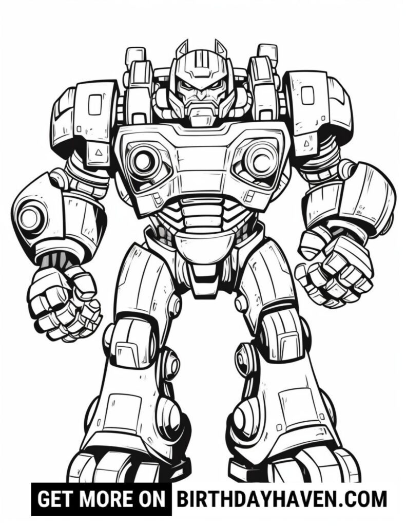 printable robot coloring pages