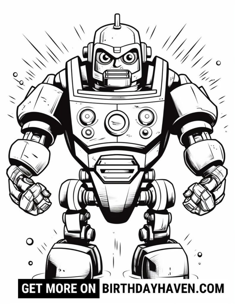 free printable robot coloring pages