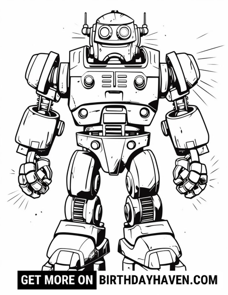 Robot Coloring Pages 3