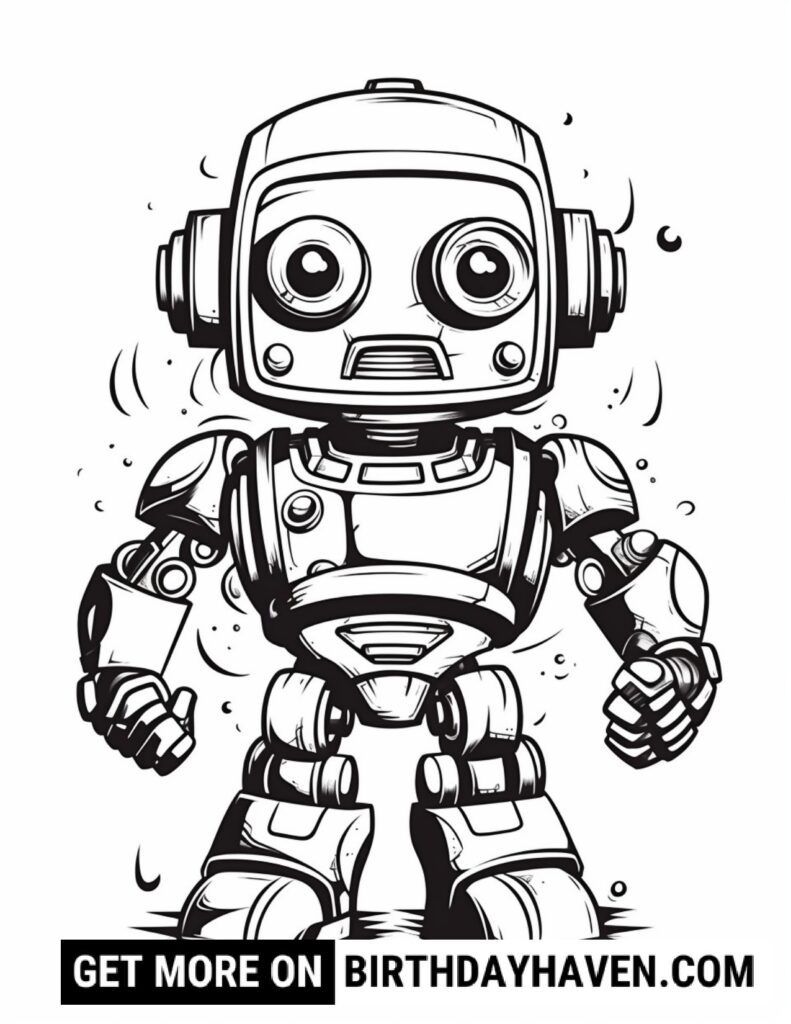 Robot Coloring Pages 4