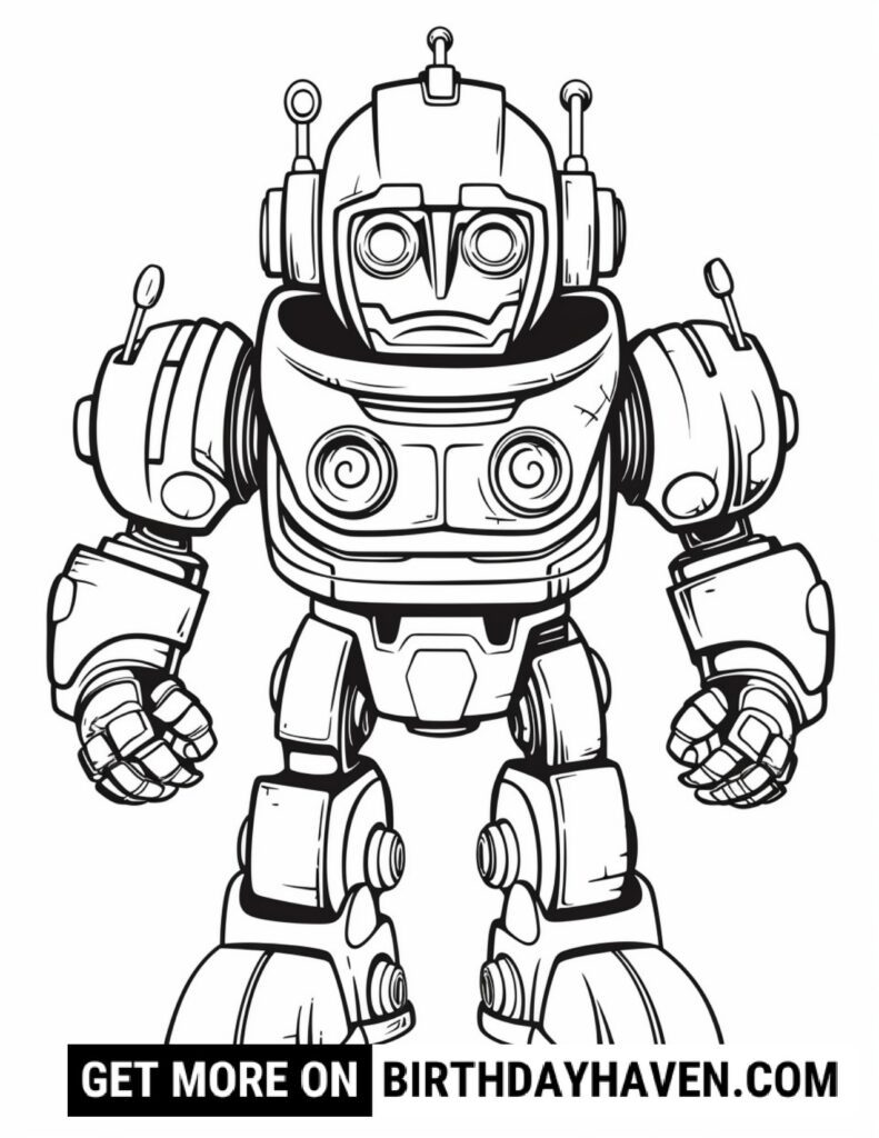 Robot Coloring Pages 6
