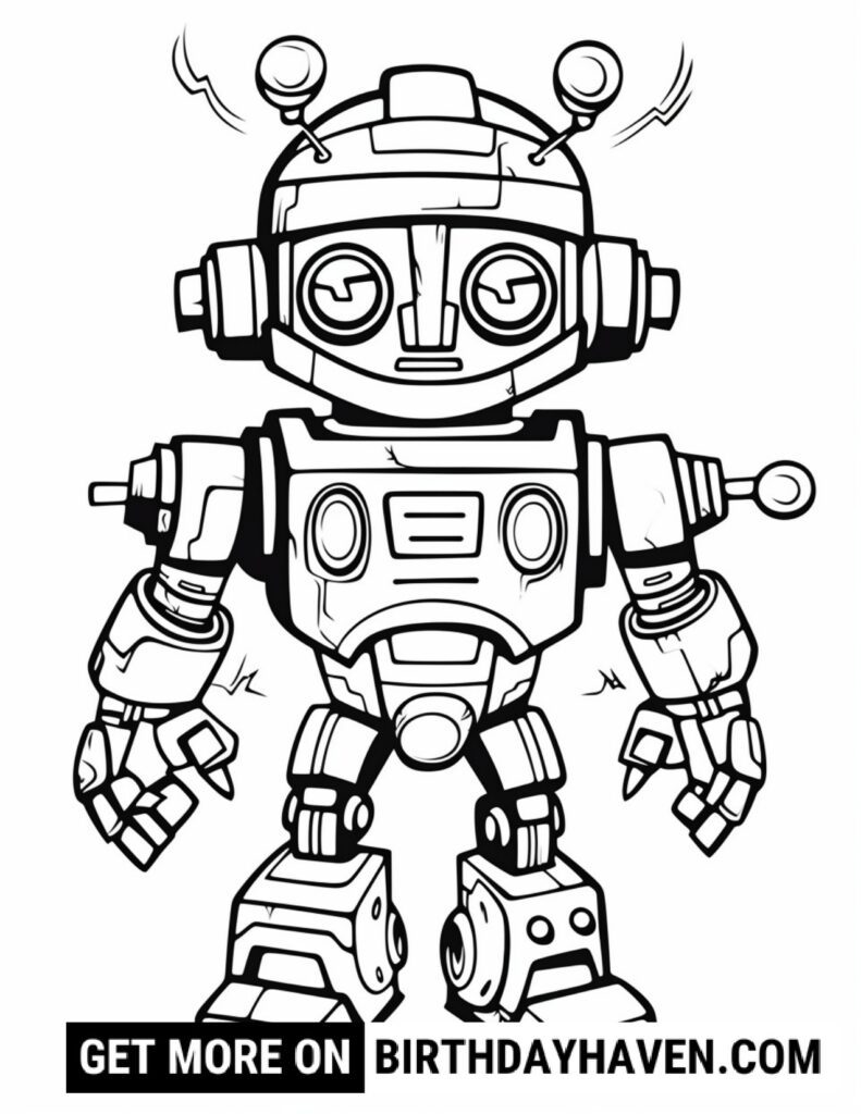 Robot Coloring Pages 7