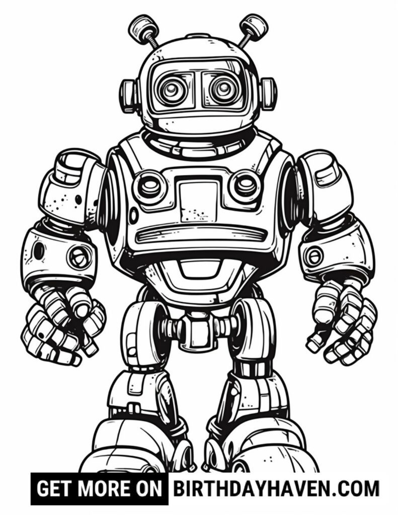 Robot Coloring Pages 8