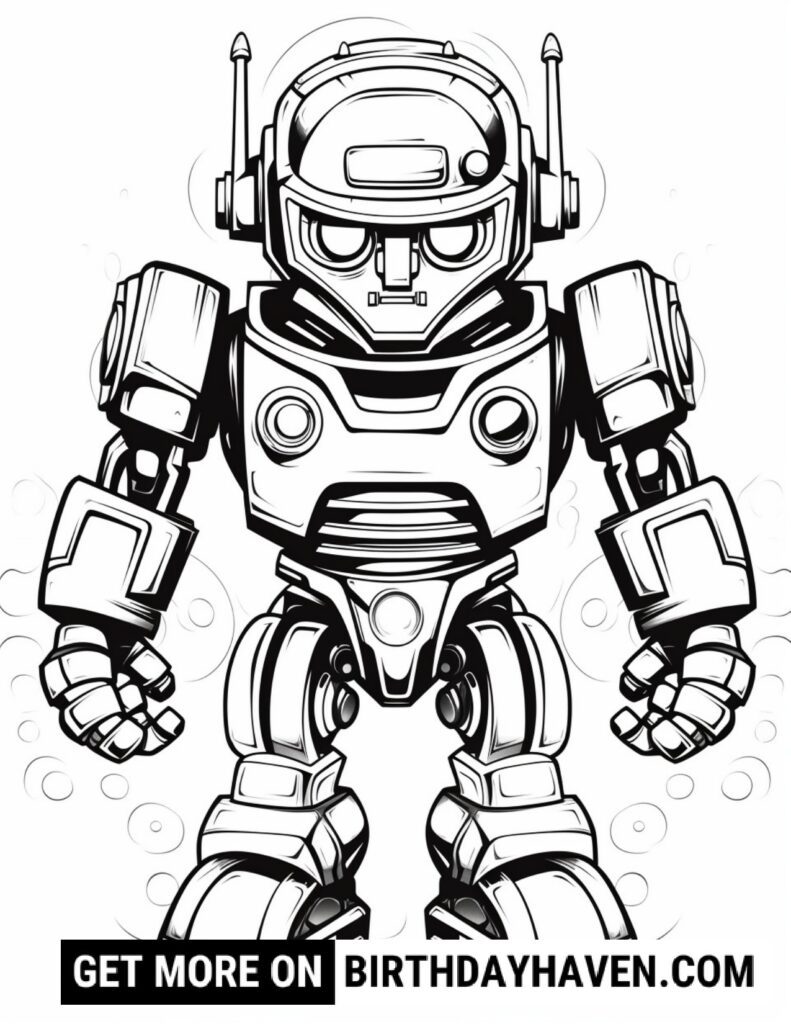 Robot Coloring Pages 9